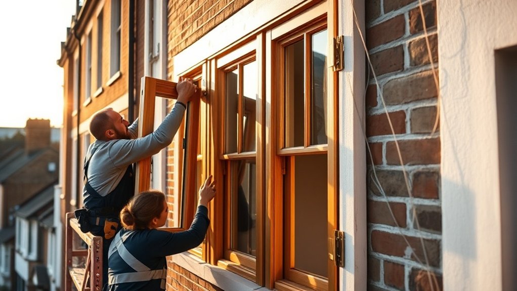 Wooden Window Installation Bushey