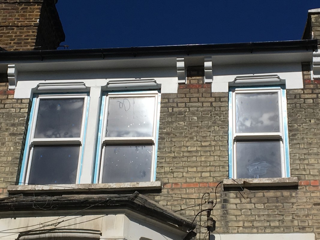 New uPVC sash windows fitted on Victorian terrace in Bushey